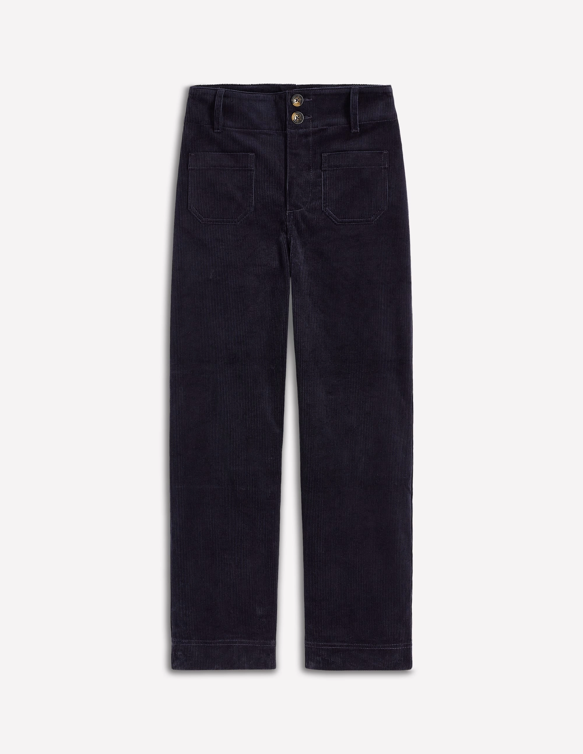 Primrose Cord Trousers-Navy Quick-Dry Material