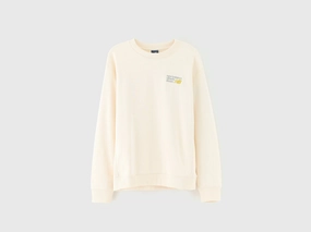 Relaxed Vibes Travel Fit Athletics Premium Logo Crew Sweatshirt  (252 / M / WHITE)