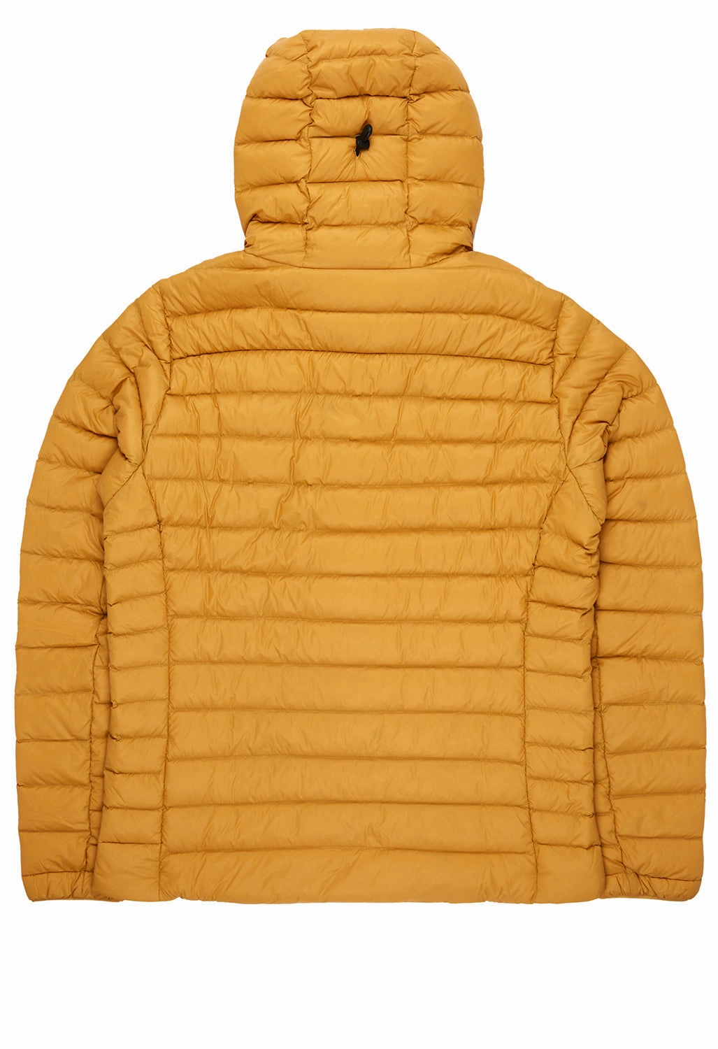 Patagonia Men's Down Sweater Hoody - Pufferfish Gold Double Layered Fabric Cuffs Adjust