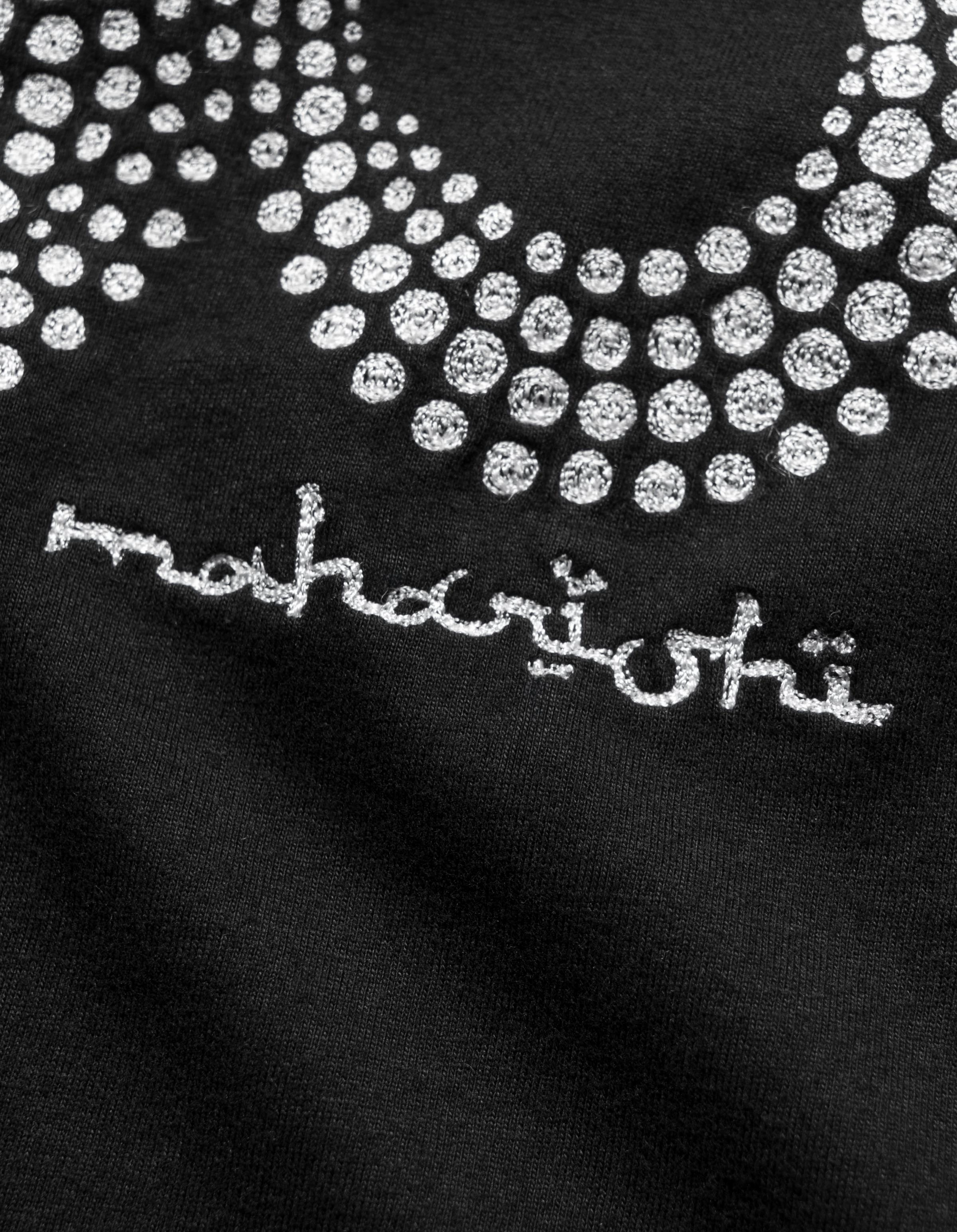 Variable Tension Adjustment 6129 Aum Embroidered S/S T-Shirt Black