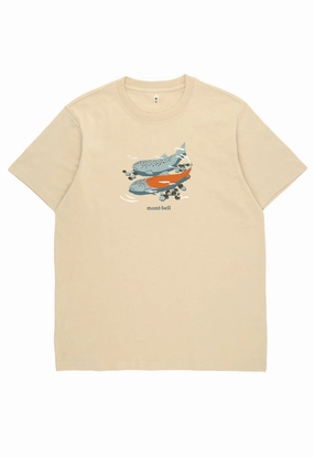 Seasonal Staple Montbell Men's Pear Skin Cotton Stringfish T-Shirt - Ivory