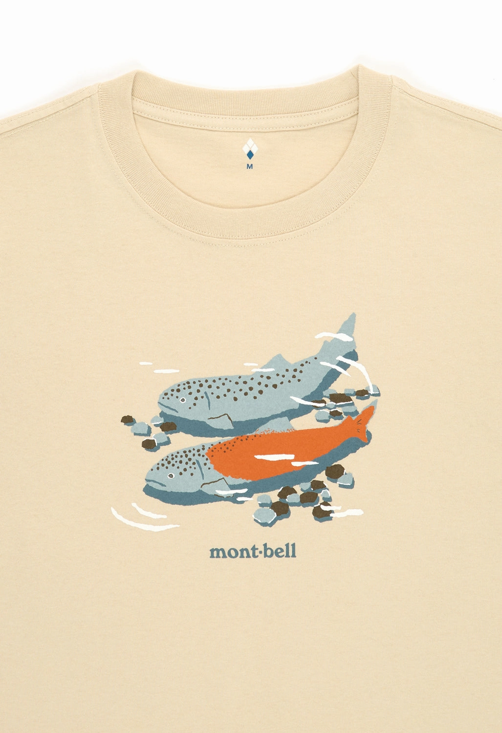 Montbell Men's Pear Skin Cotton Stringfish T-Shirt - Ivory Basic Piece