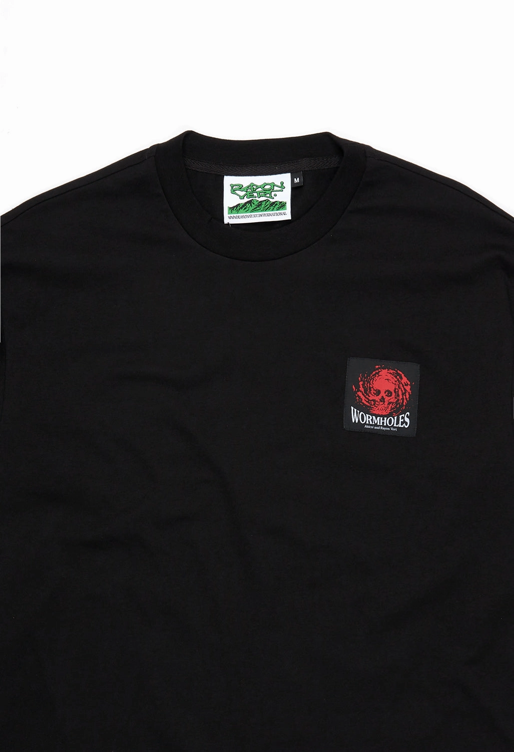 Fun Prints Rayon Vert Men's Wormholes Long Sleeved T-Shirt - Golgotha Black