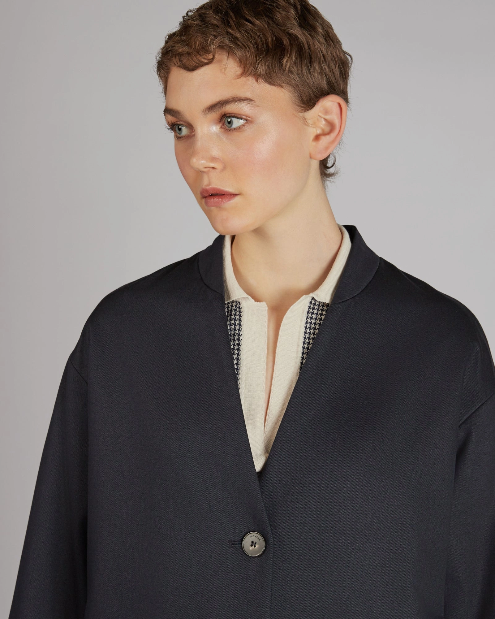 Double stitching Cotton gabardine coat