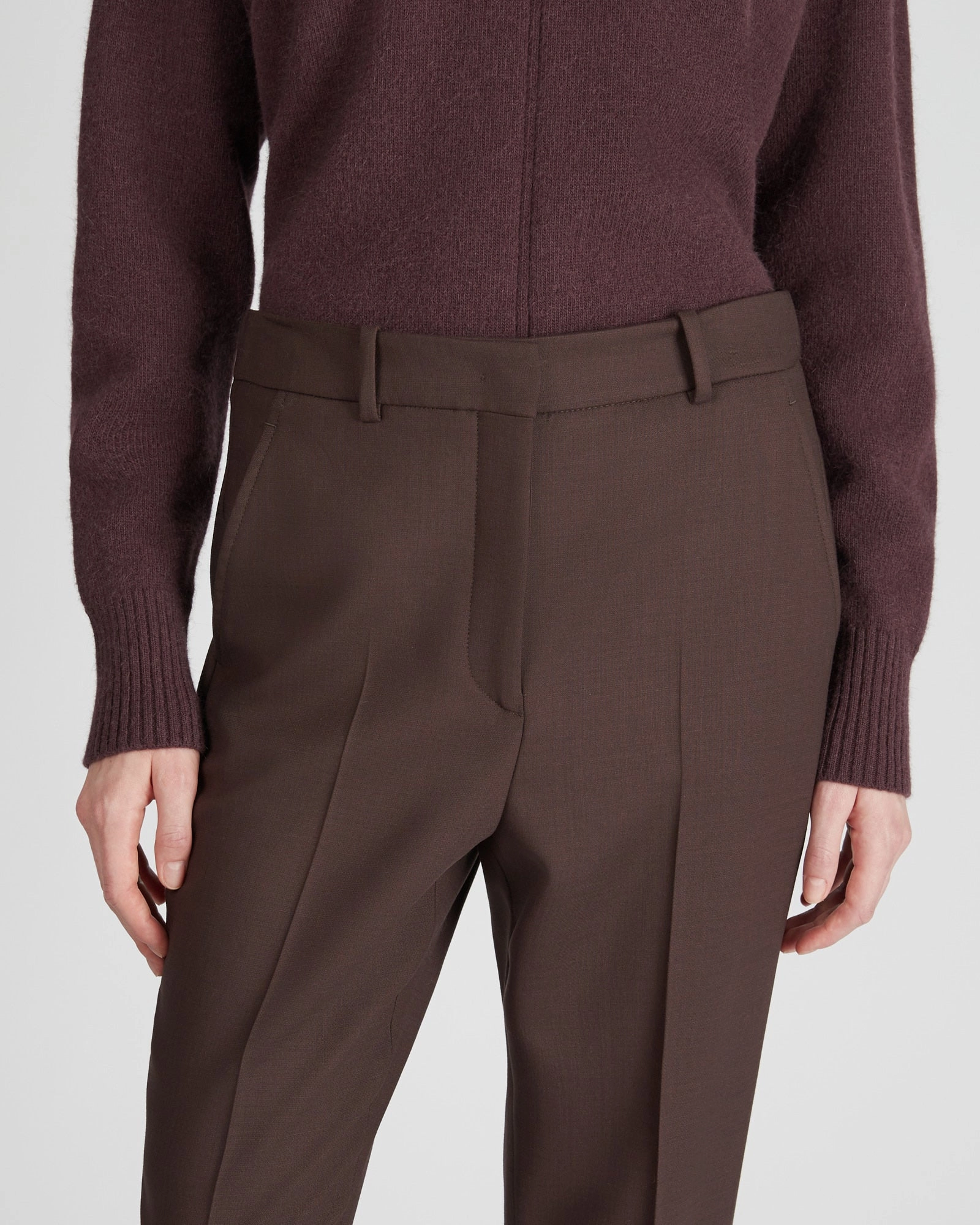 Regular fit trousers in two way stretch wool OrganicCottonBlend Agile Fit