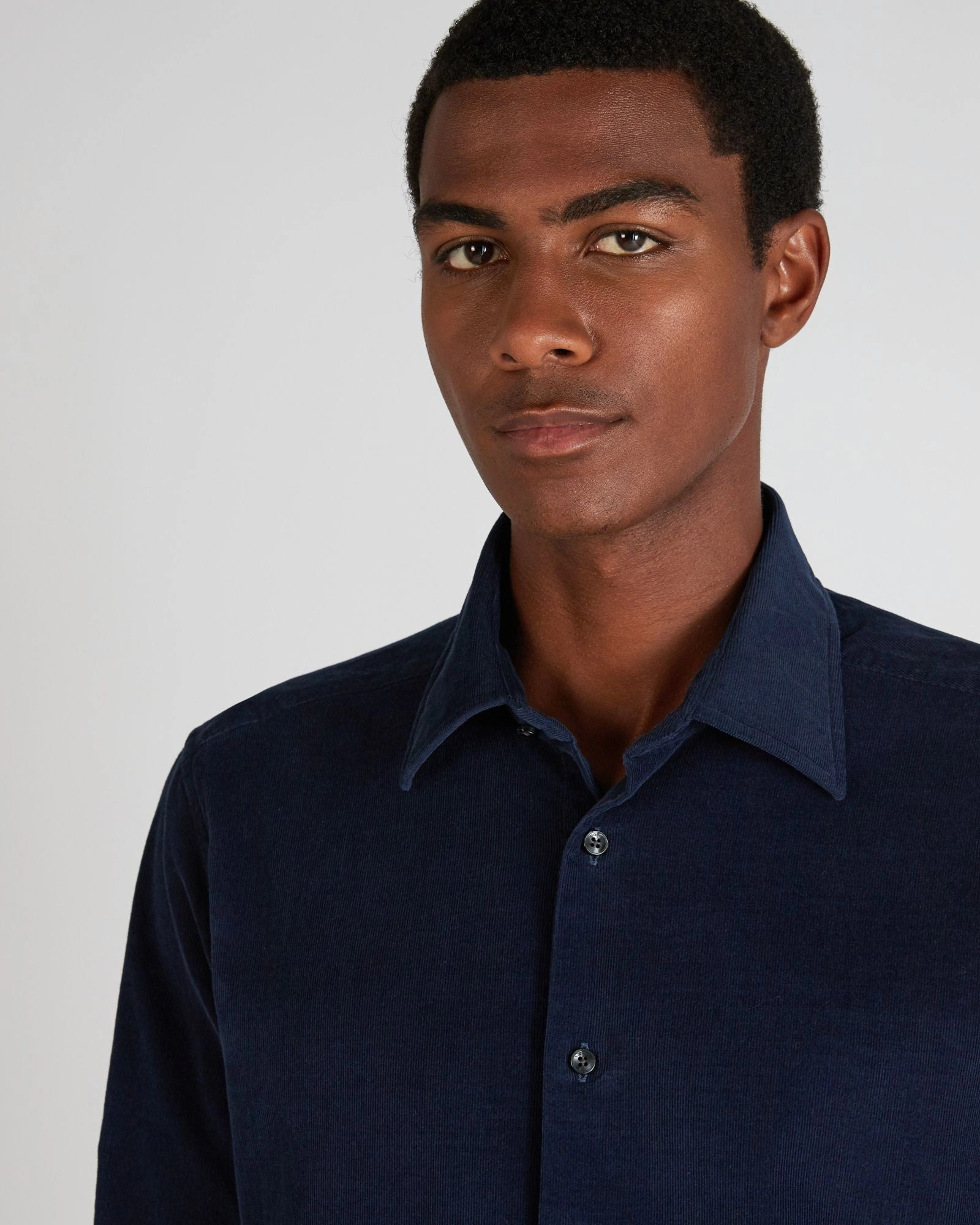 Streetwear color block Regular fit corduroy shirt