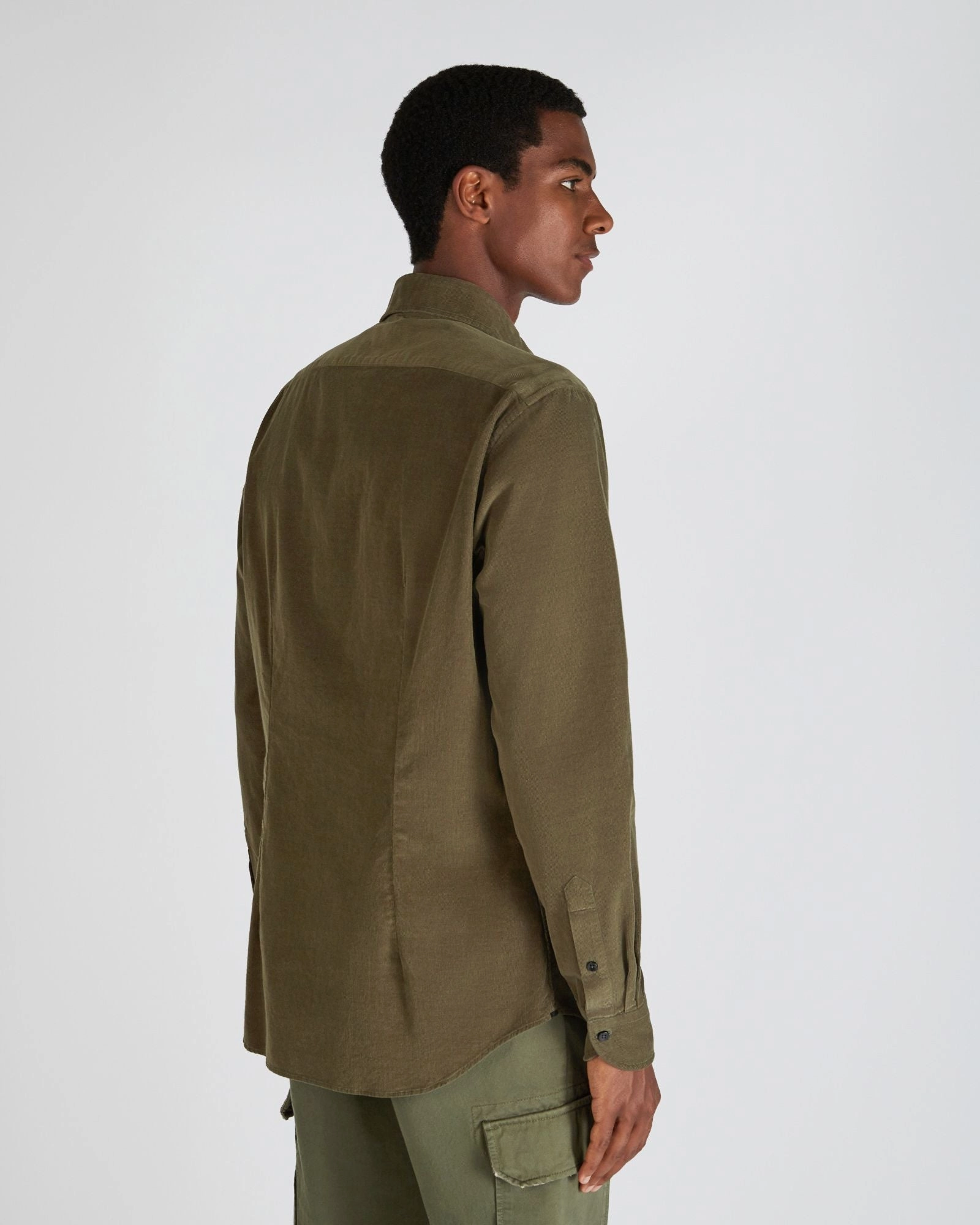 Plus Size Fit Regular fit corduroy shirt
