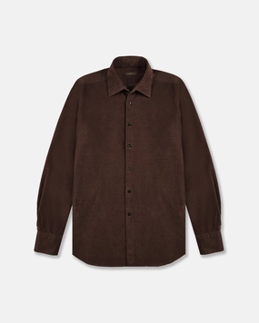 Regular fit corduroy shirt Comfy Fit Geometric Design