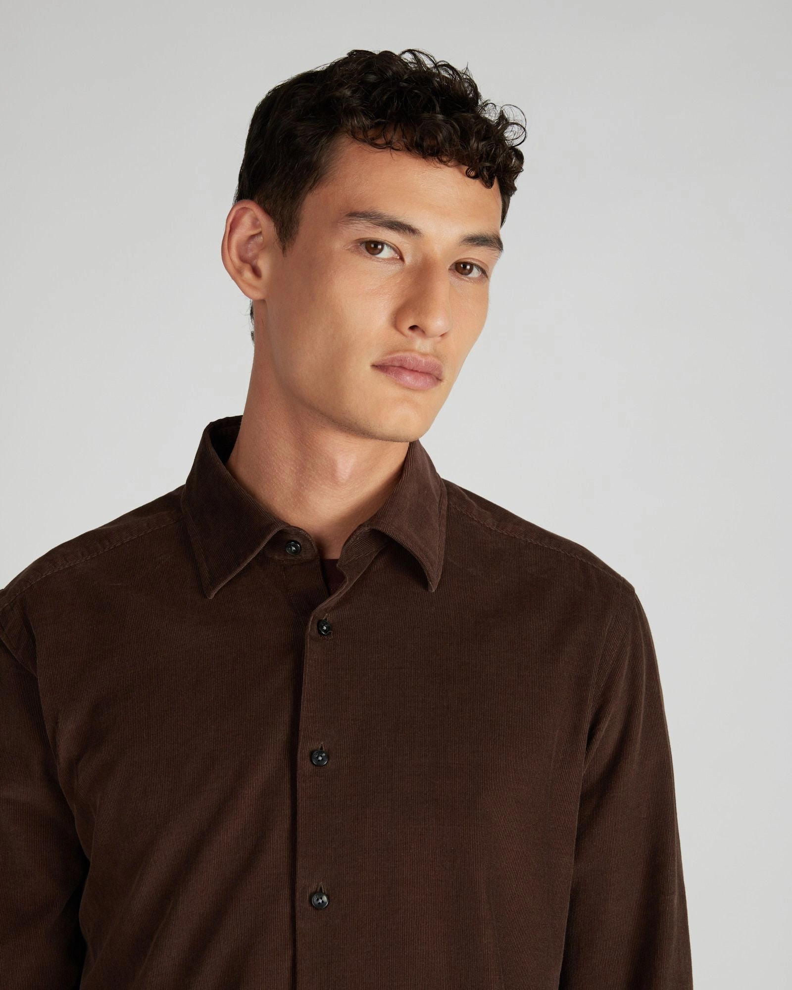 Bold Hue Regular fit corduroy shirt