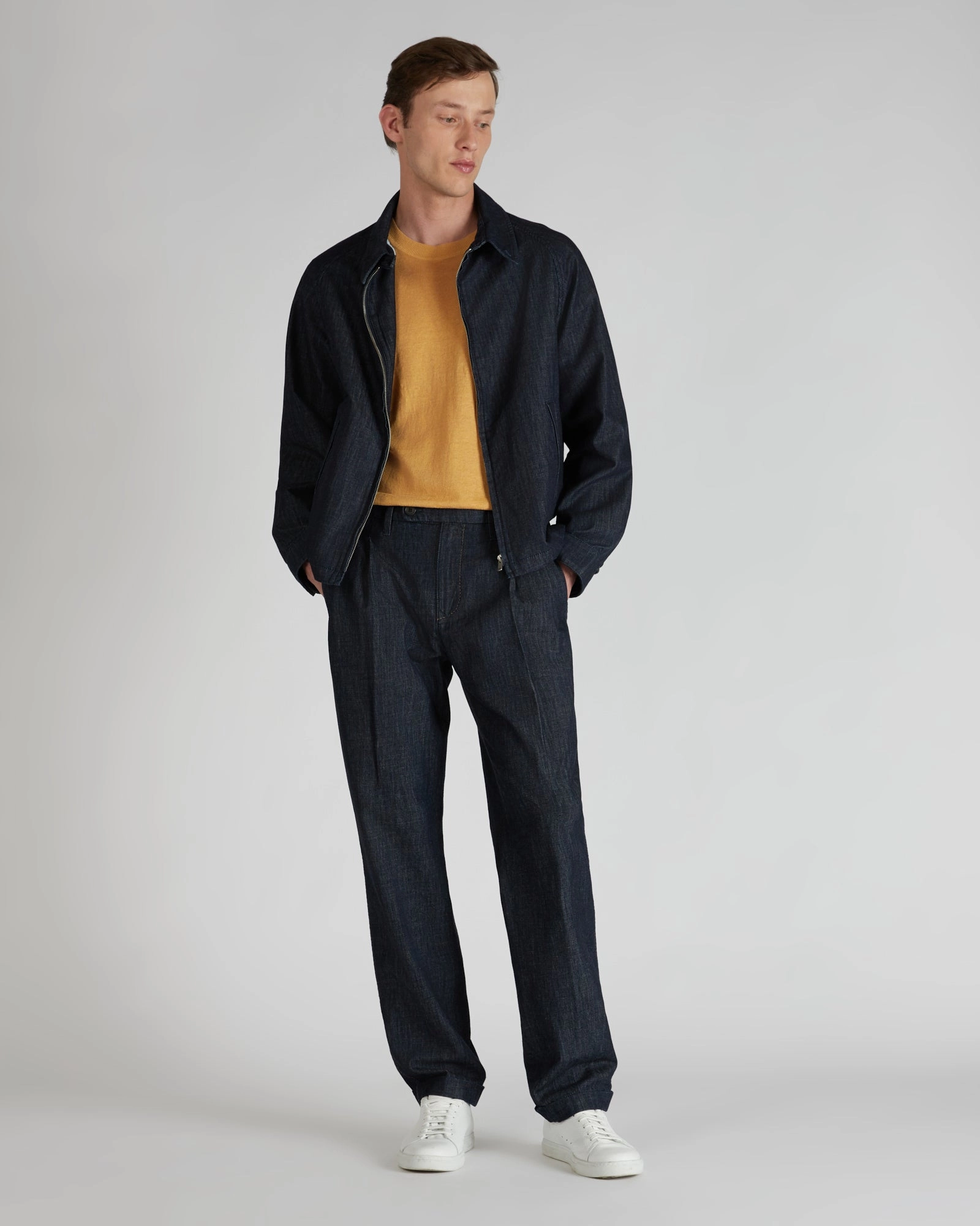 Light Shape StaticResistantMaterial Regular-fit cotton denim trouser