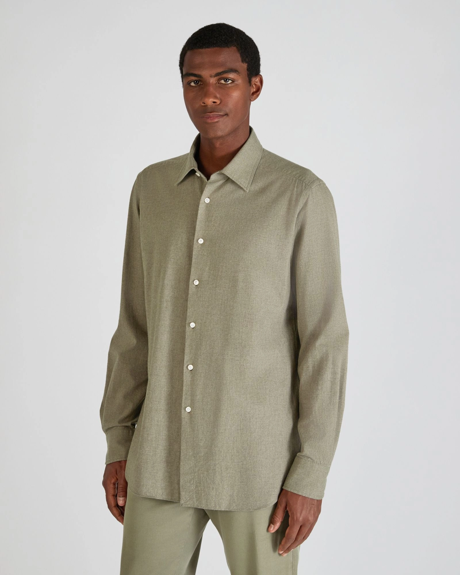 Regular fit cotton shirt Smooth Finish No Slip Shoulder Grips