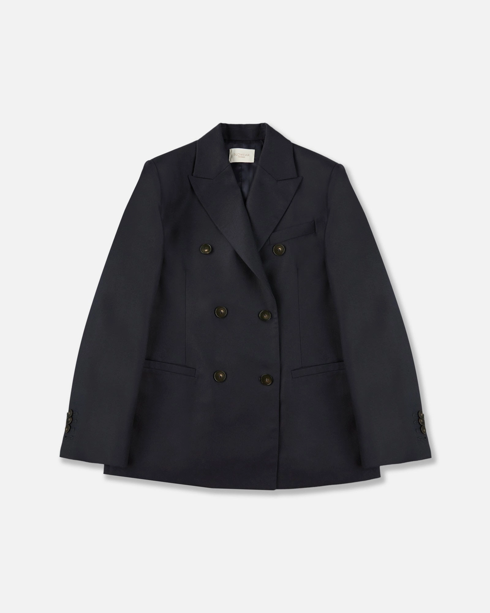 ReinforcedEdging Regular fit double breasted flannel jacket