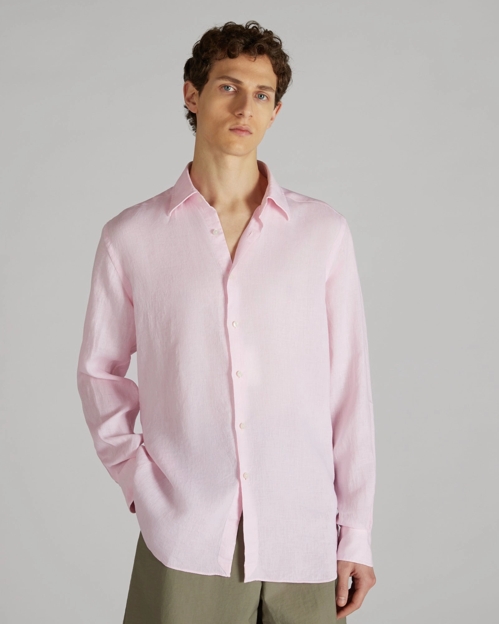 Regular-fit Linen Shirt slim fit Workwear Casual