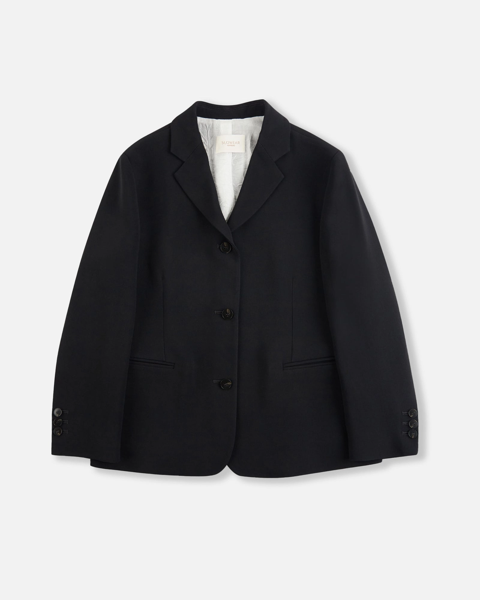 Regular fit short jacket in cady Warm Layers