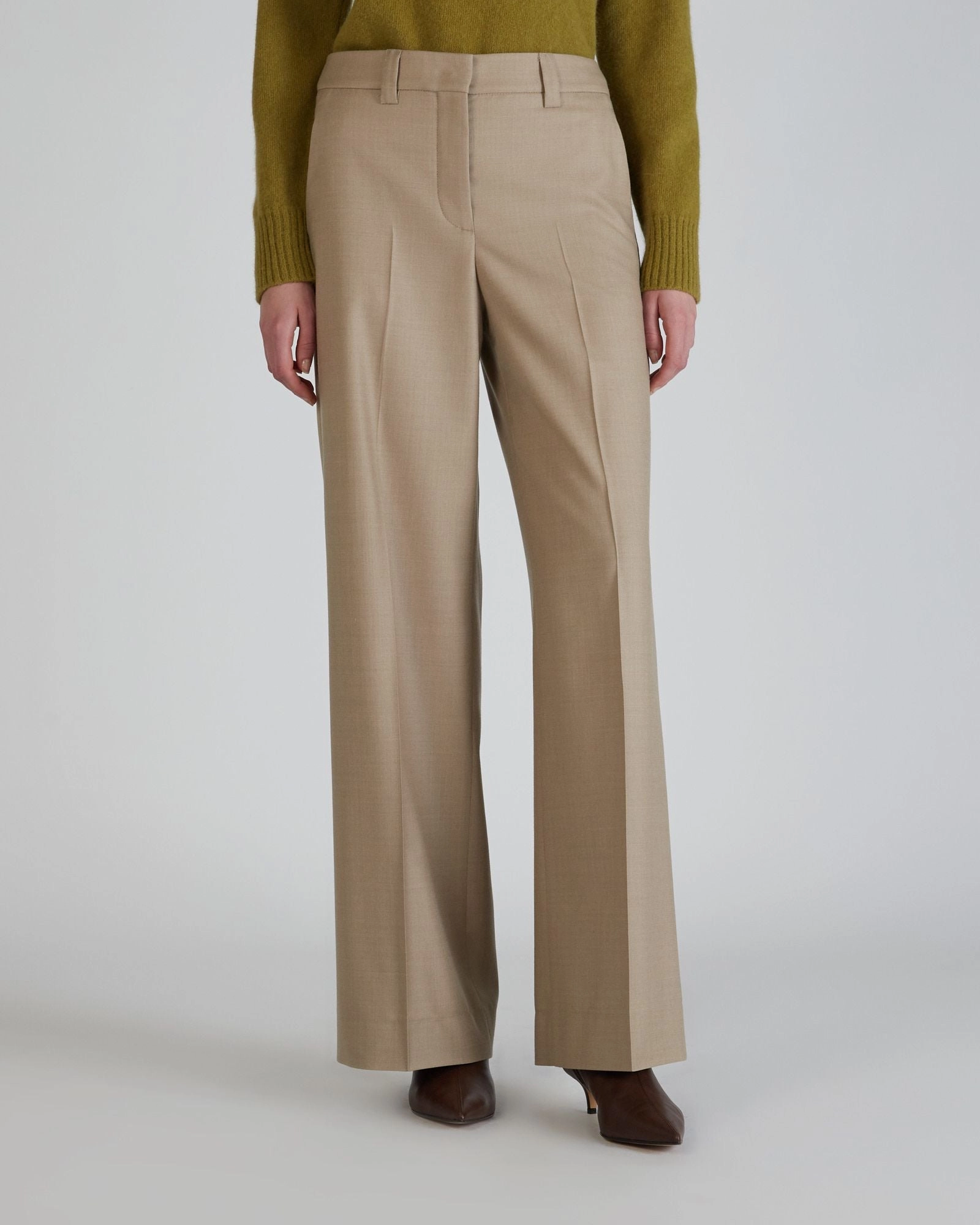 Regular fit trousers in stretch flannel Core Essential