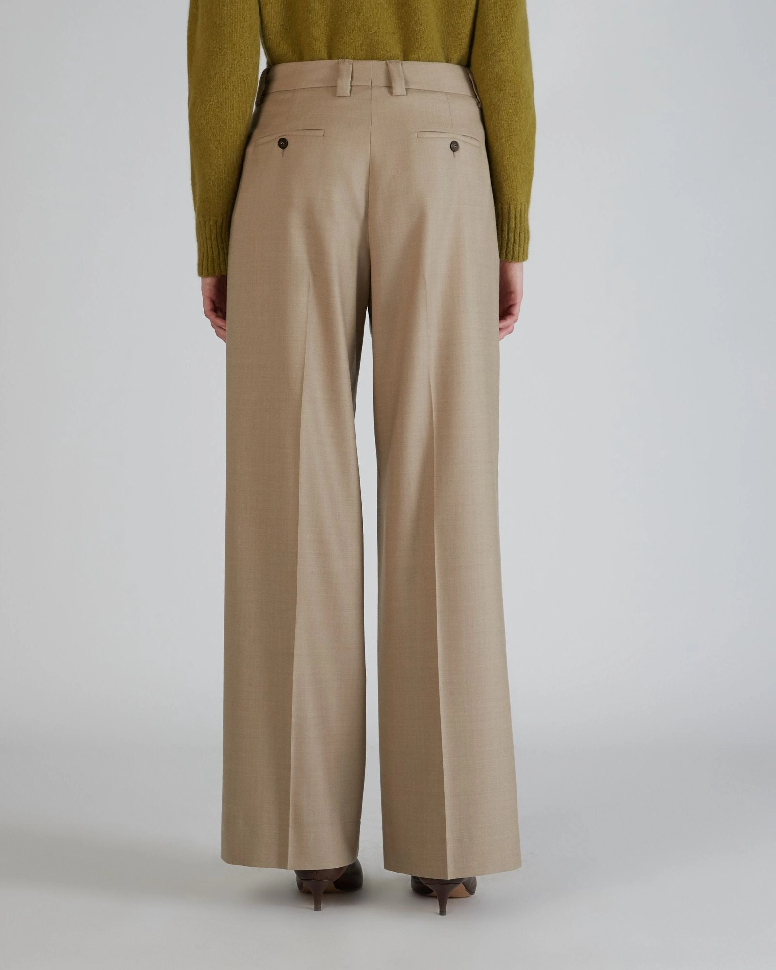 Regular fit trousers in stretch flannel SlimFit