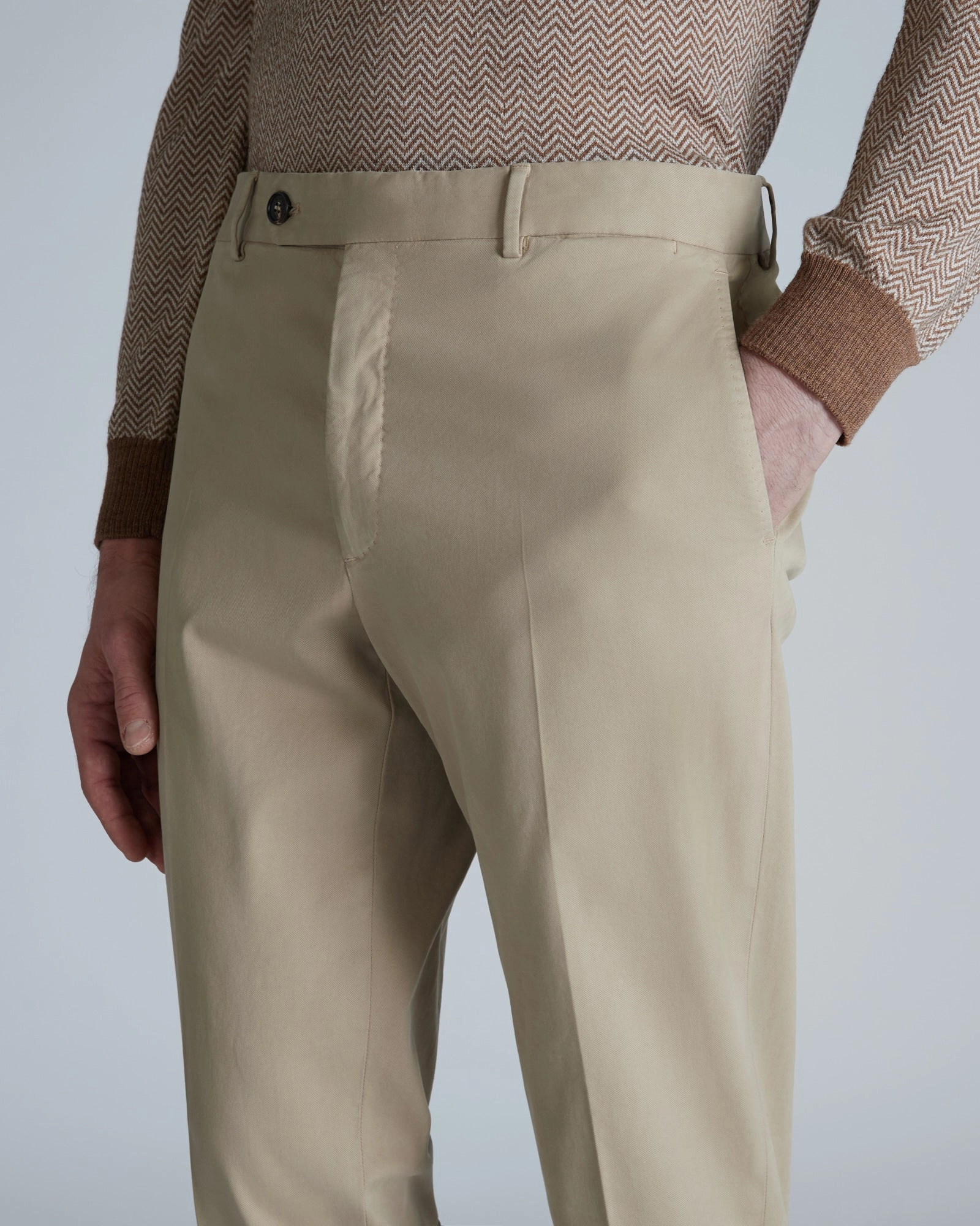 Bonded Seam Technology Wide fit Tapered-fit cotton and lyocell trousers