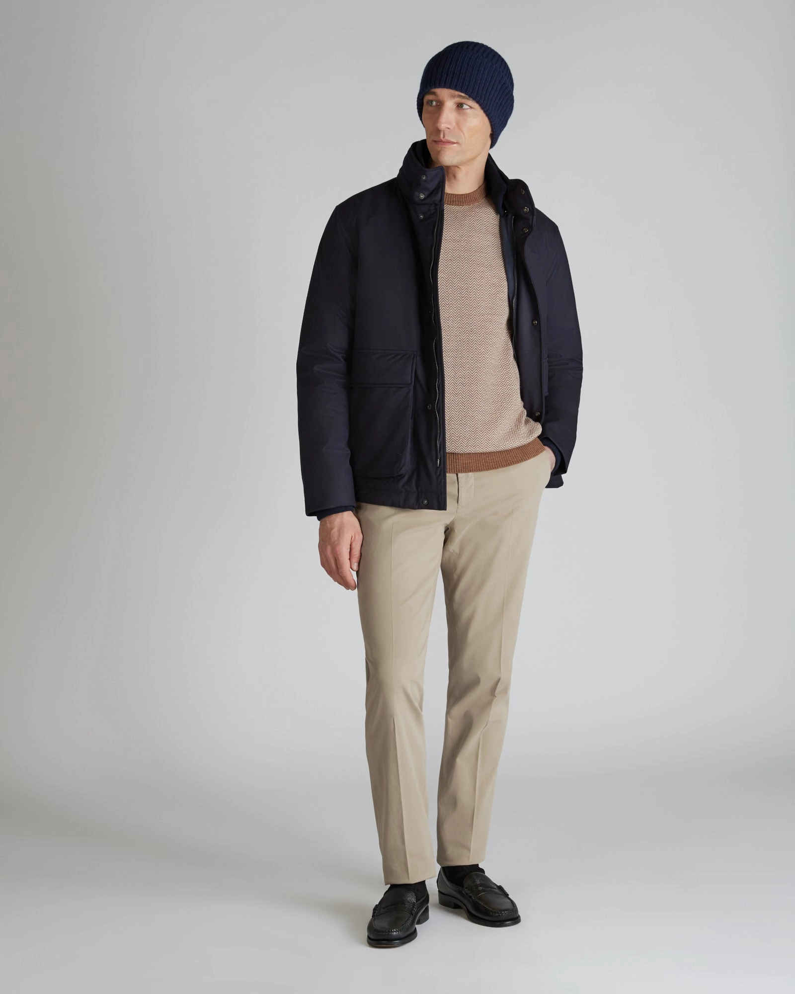 Tapered-fit cotton and lyocell trousers Chill Ready