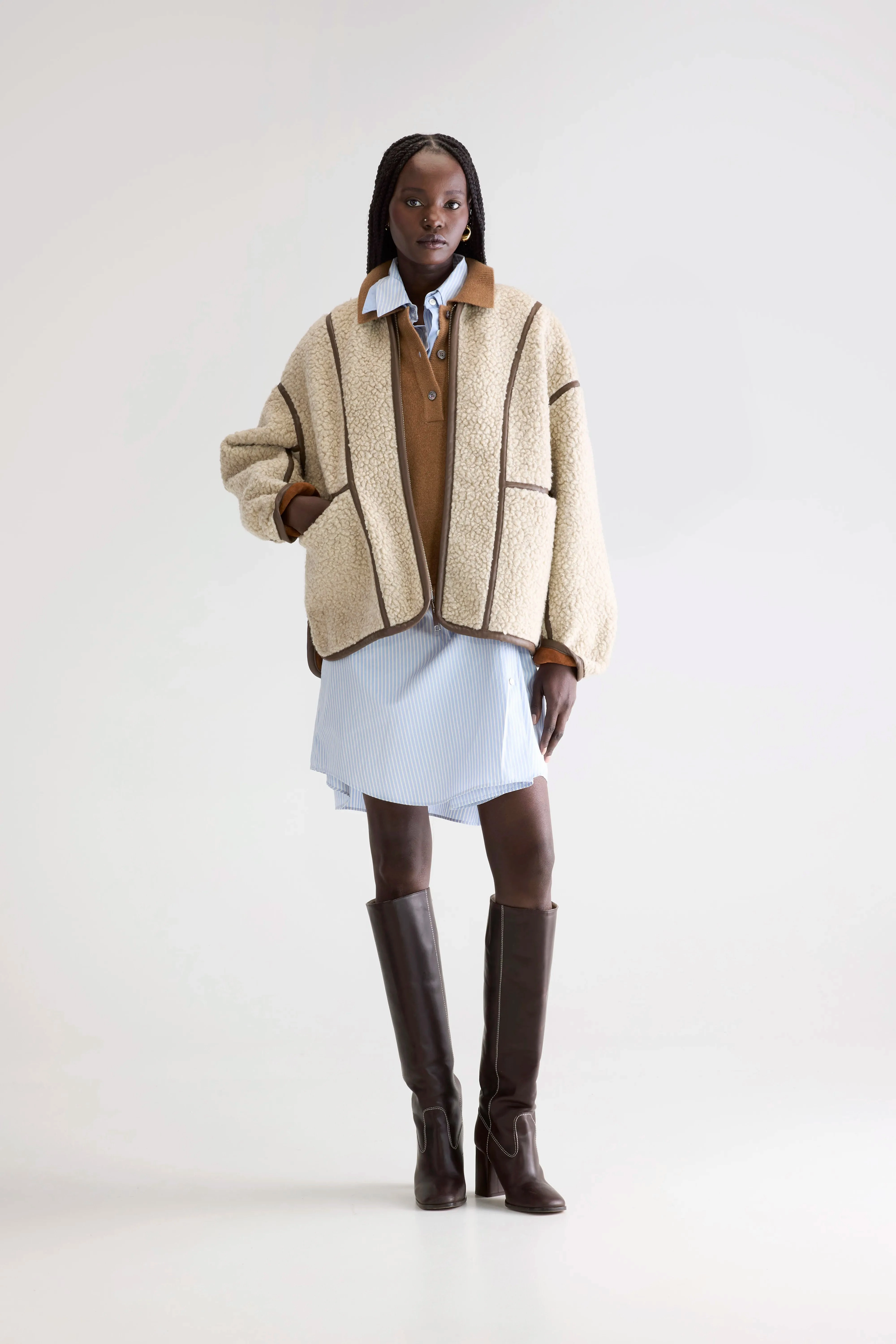 Jina sherpa jacket (252 / W / NATURAL) LowProfile Design Smart Design