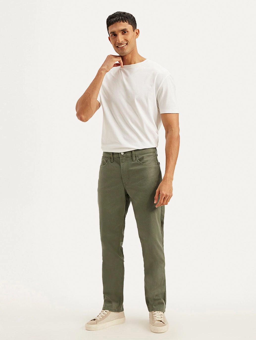 Men's 541 Olive Green Athletic Tapered Fit Mid Rise Jeans Core Wardrobe Vintage Lover Smooth Bold