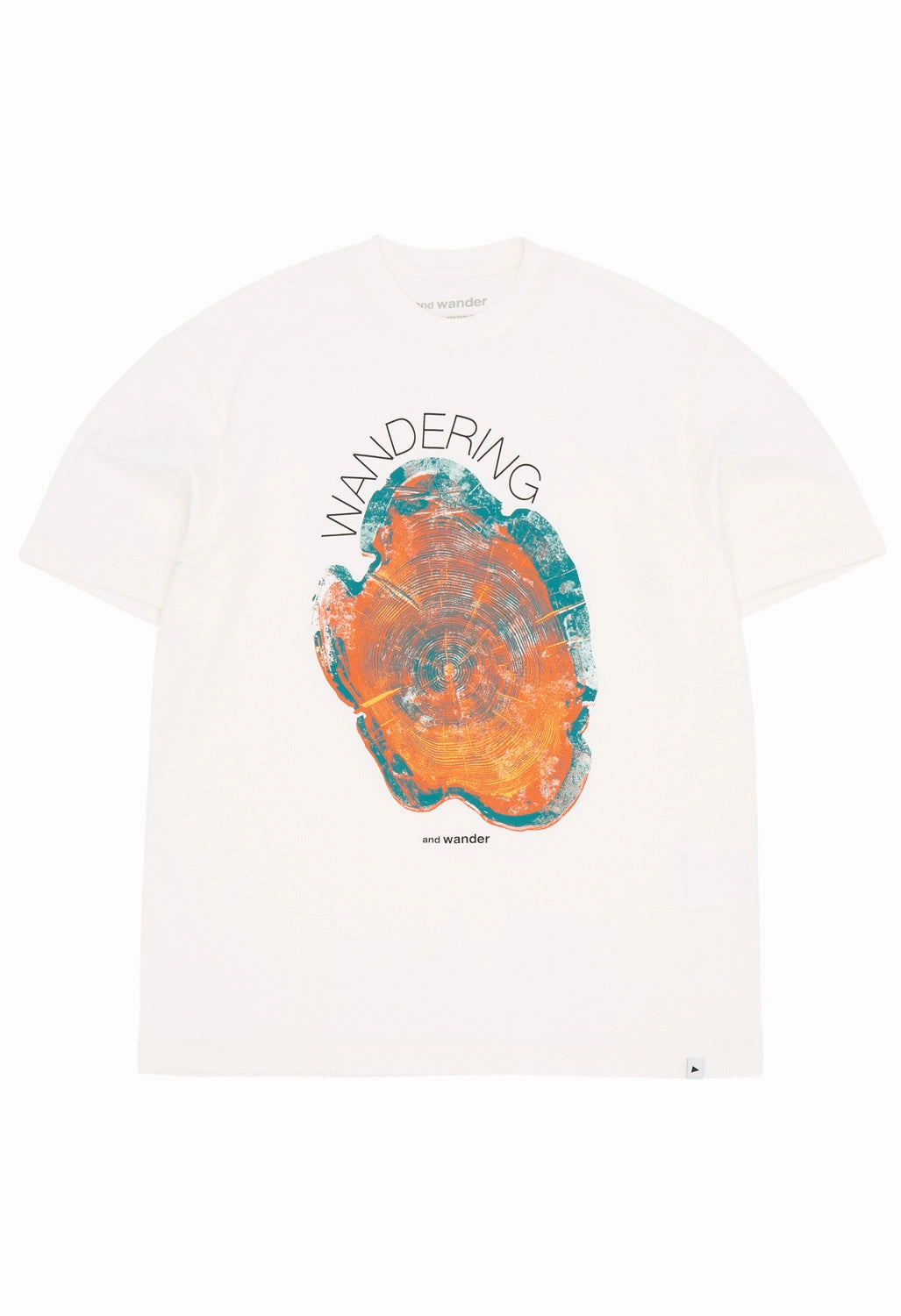 Versatile Top Fresh Outfit and wander Men's WANDERING Printed Tee - White