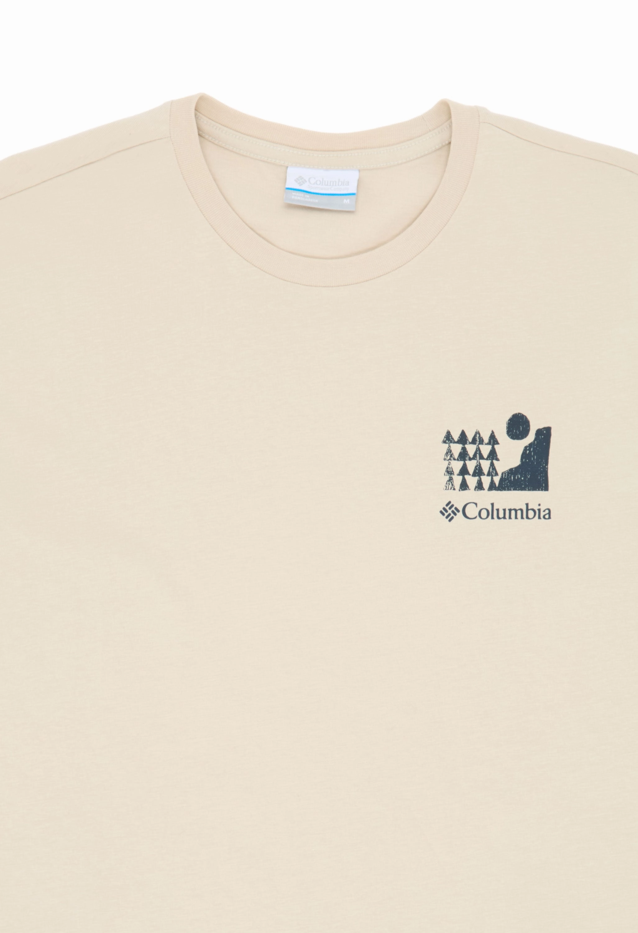 Casual Style Wear Unisex style Columbia Men's Explorers Canyon Back Print T-Shirt - Dark Stone / Explore Outdoors