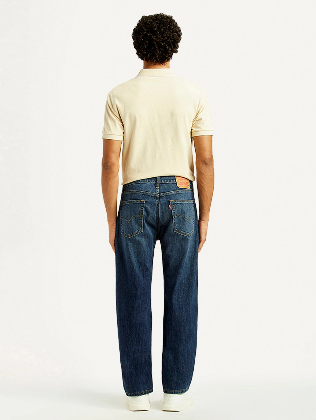 On The Go Men's 555 Dark Indigo Loose Fit Mid Rise Jeans