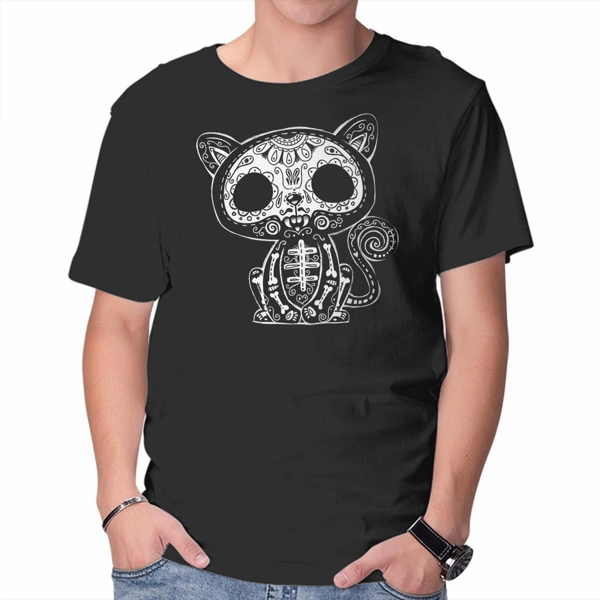 Day of the Kitty Round neck simplicity Comfy Design