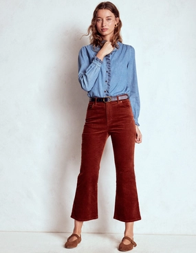 Water resistant coating 5-Pocket Cord Kick Jeans-Fired Brick