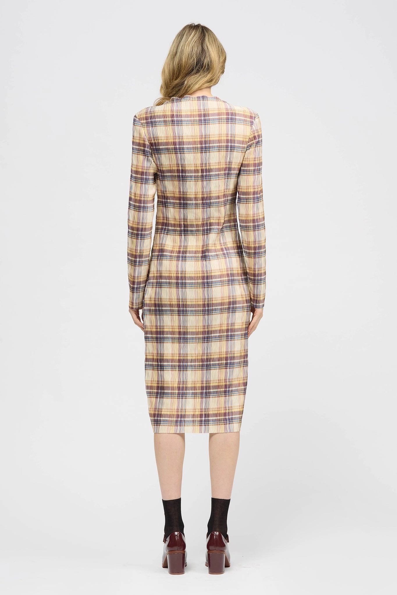 Riptide Dress Yellow Check Perfect Fit Wear Fashion Layers