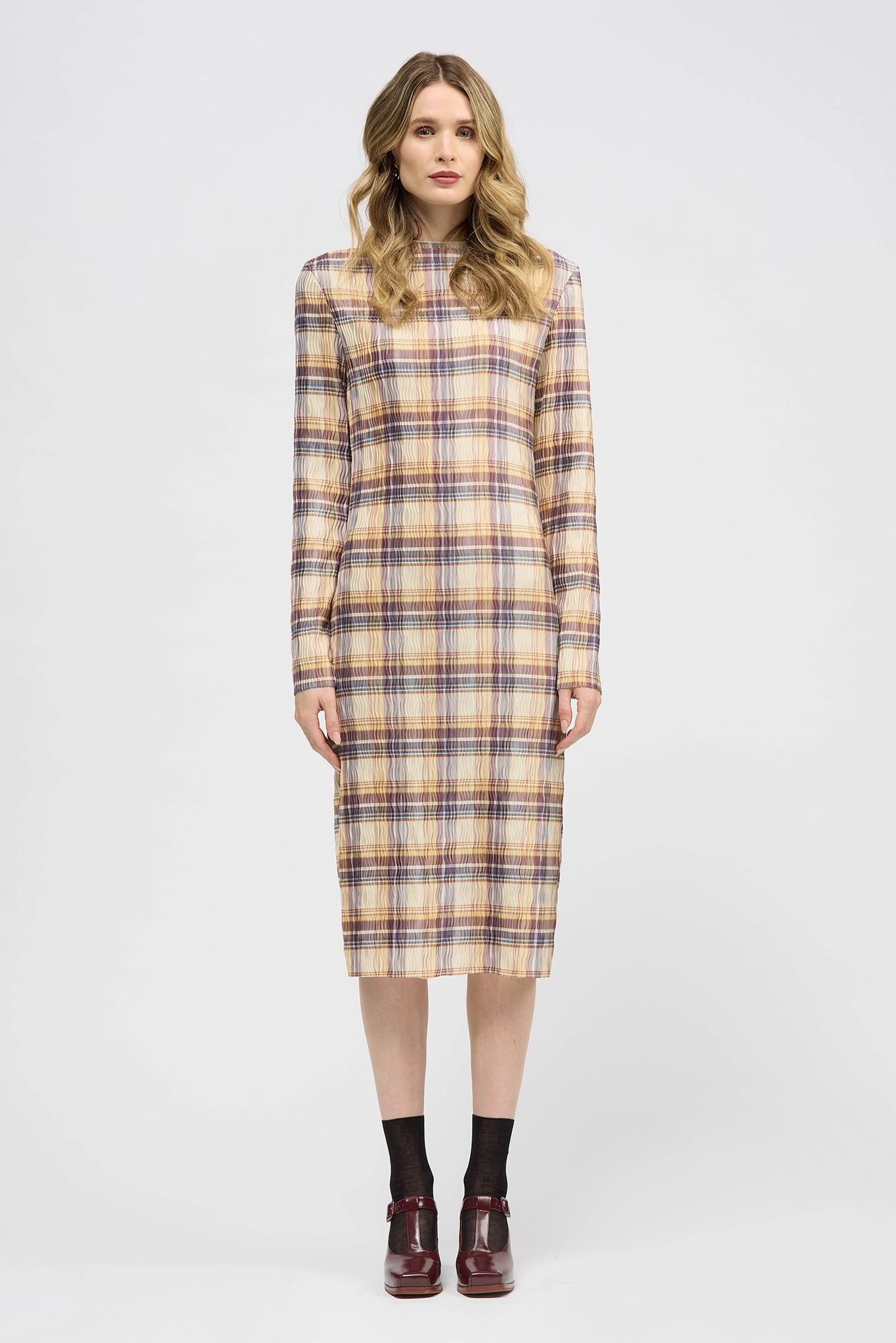 Light Touch Riptide Dress Yellow Check