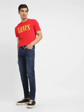 Men's 512 Blue Slim Tapered Fit Mid Rise Jeans Daily Clothing