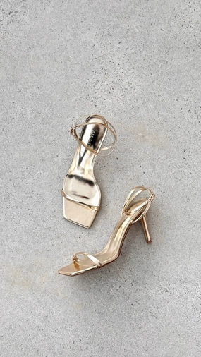 Luxury Dress Shoes Rooftop Spark Umaira Heel - Gold Metallic