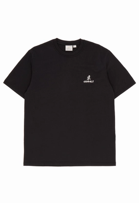 Casual Flex Pocket Design Gramicci One Point Logo T-Shirt - Black