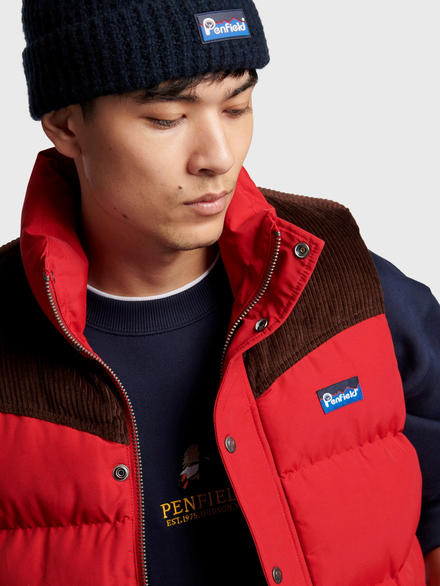 Easton Vest in Equestrian Red retro look Easy Care Material