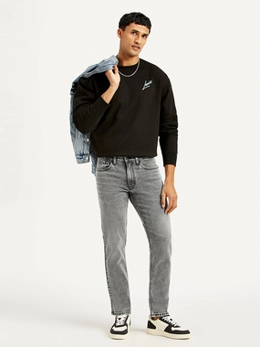 Men's 511 Grey Slim Fit Mid Rise Jeans Movement Friendly Party Look Modern Minimalist