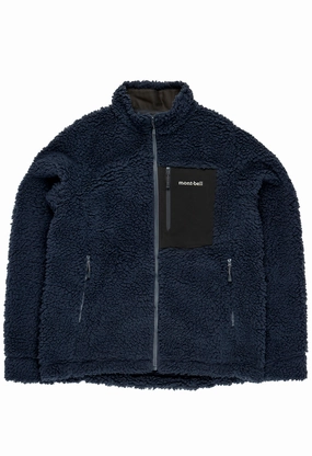 Montbell Women's Climaplus Shearling Jacket - Dark Grey Cold Season Matte Surface Texture