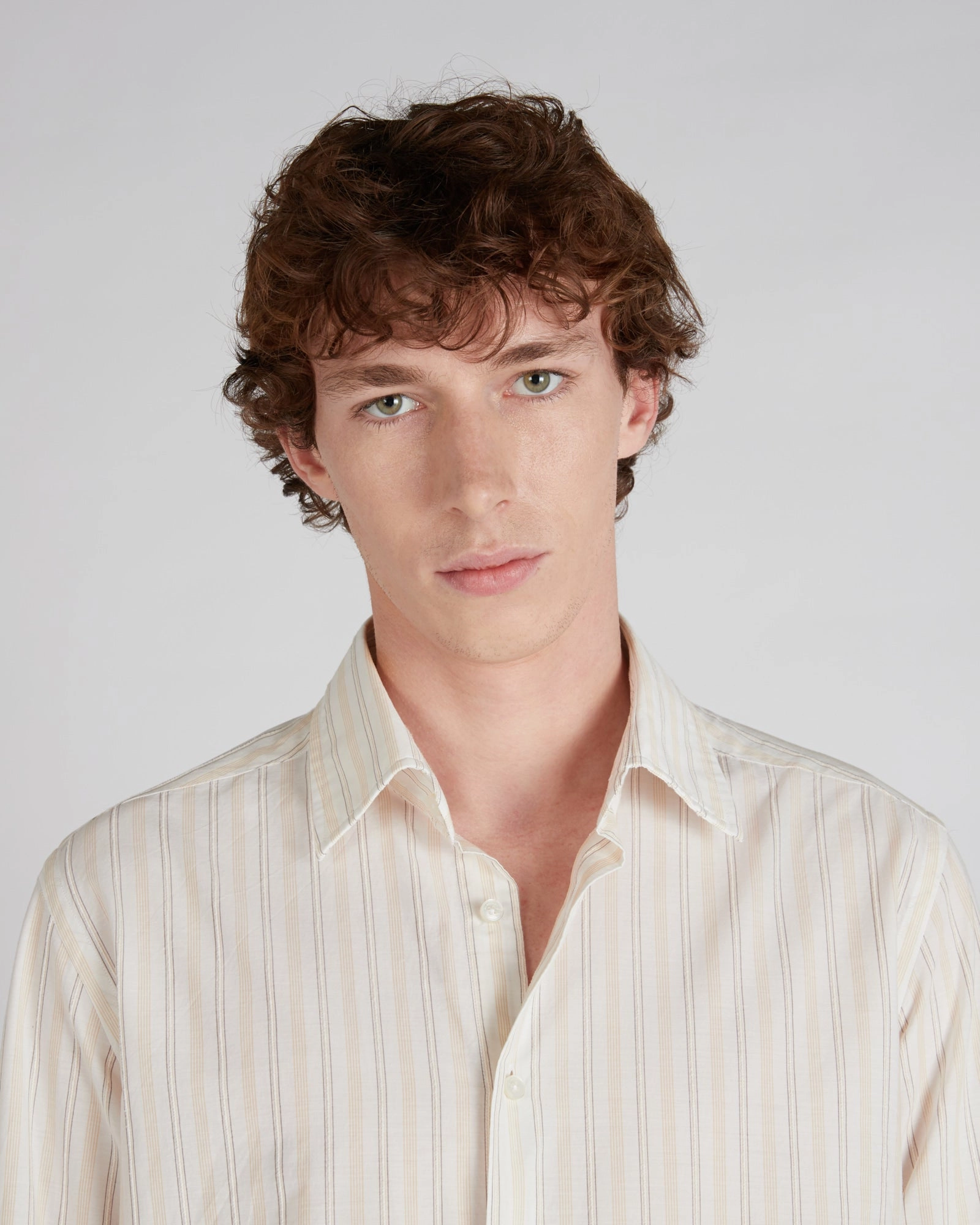 Regular-fit cotton shirt Polished Finish