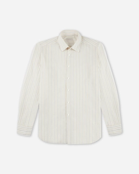 Regular-fit cotton shirt High Neck Layered Collar