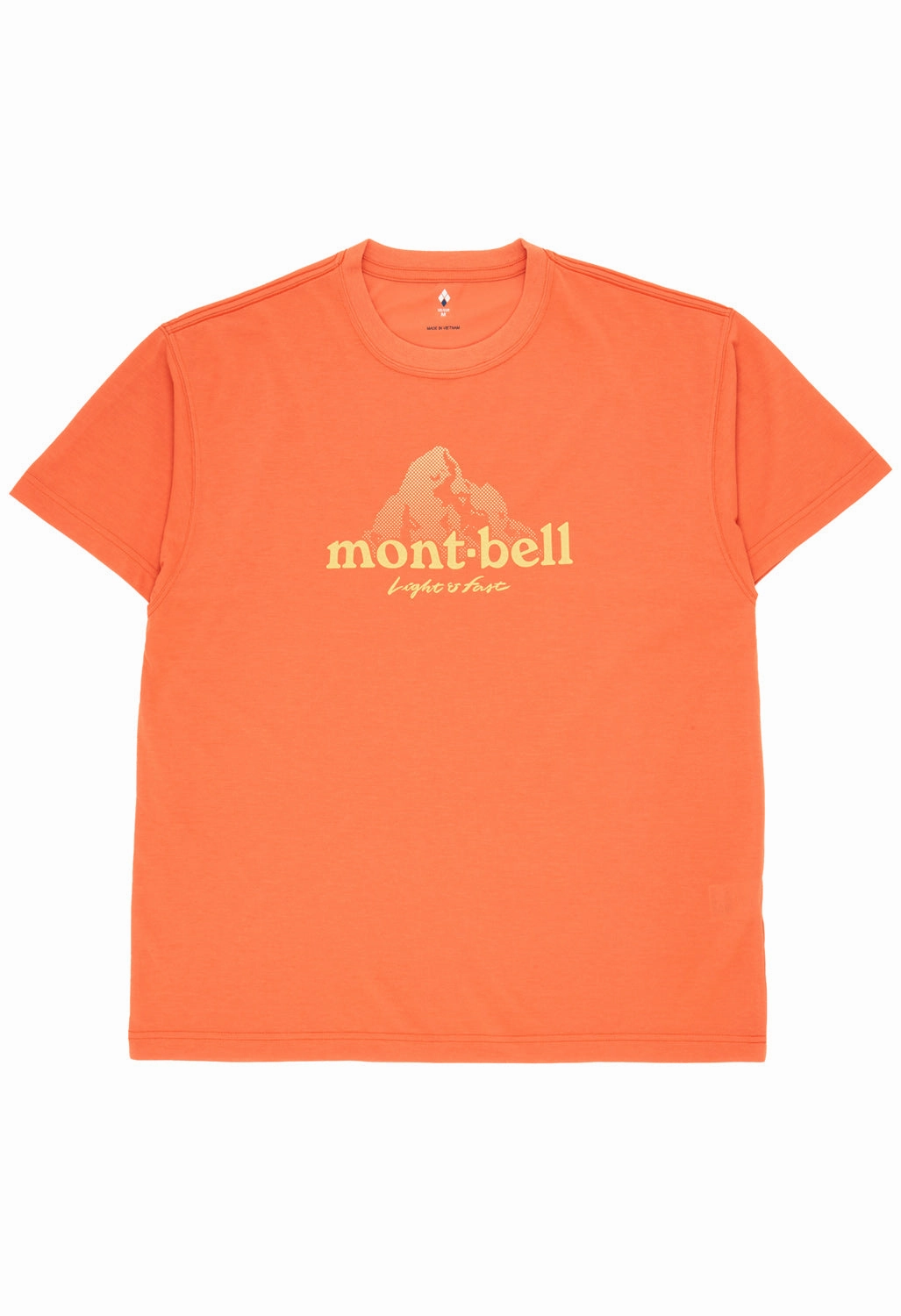 Chill Comfort Montbell Men's Wickron Dot Logo T-Shirt - Orange