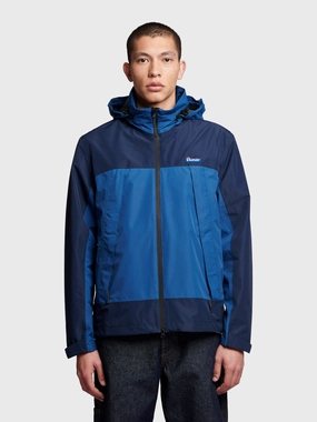 Lightweight Water Resistant Jacket in Navy Blue Foldable Storage Winter Outerwear
