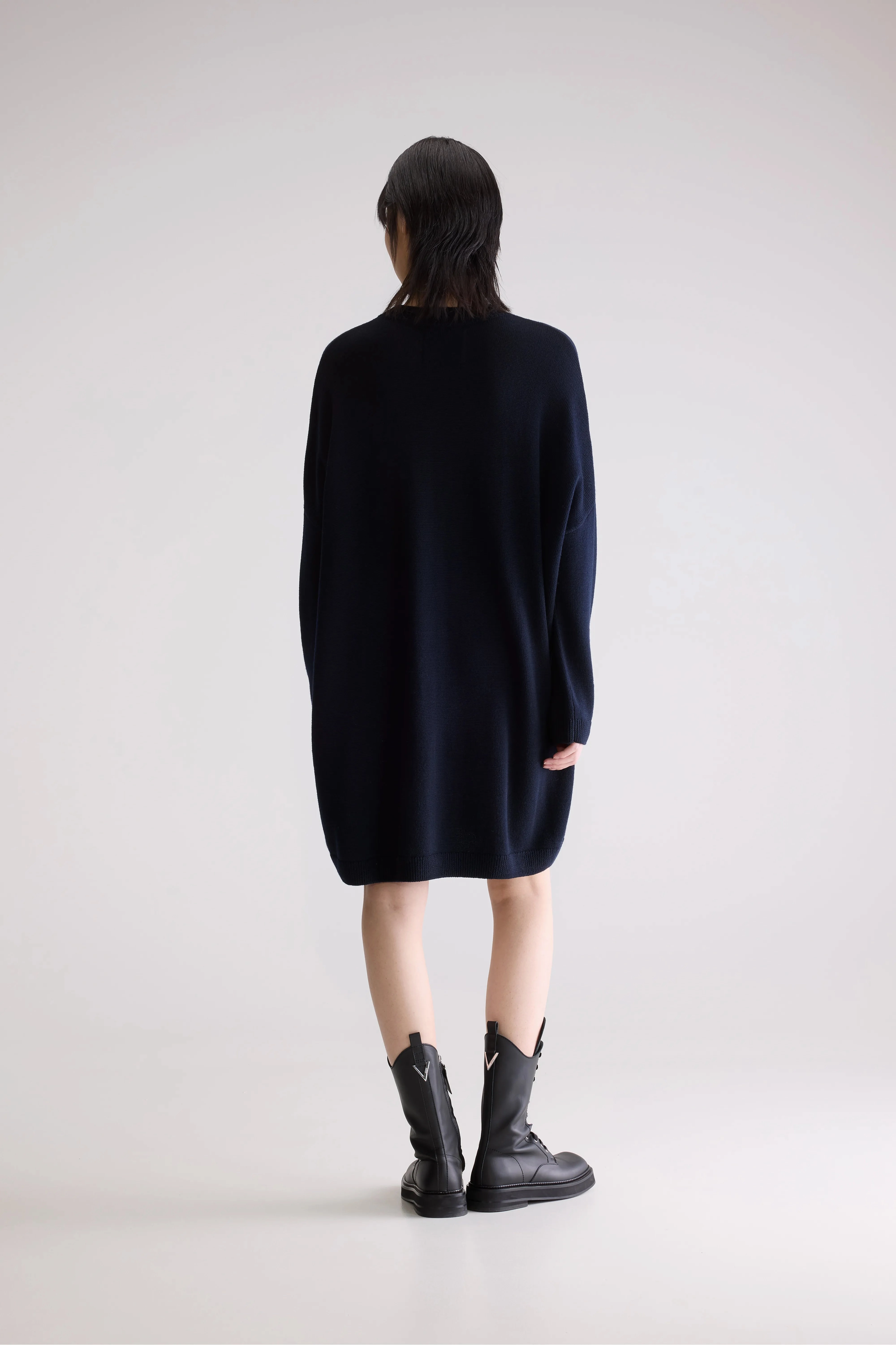 Chilly Day Comfort Comfort Layer Wear Senisa knit dress (252 / W / NAVY)