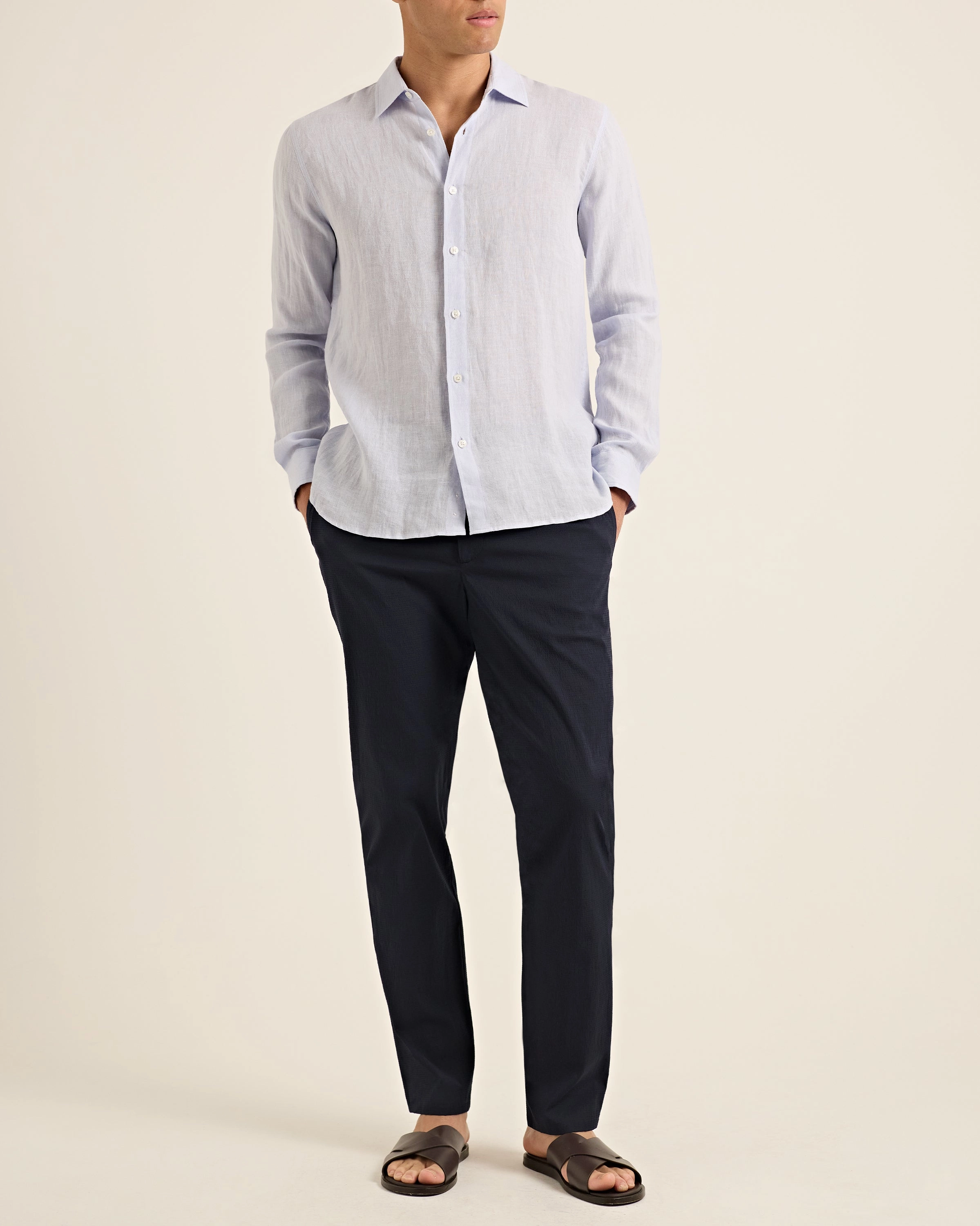 Cornell Seersucker Smart Casual Comfortable Waistband