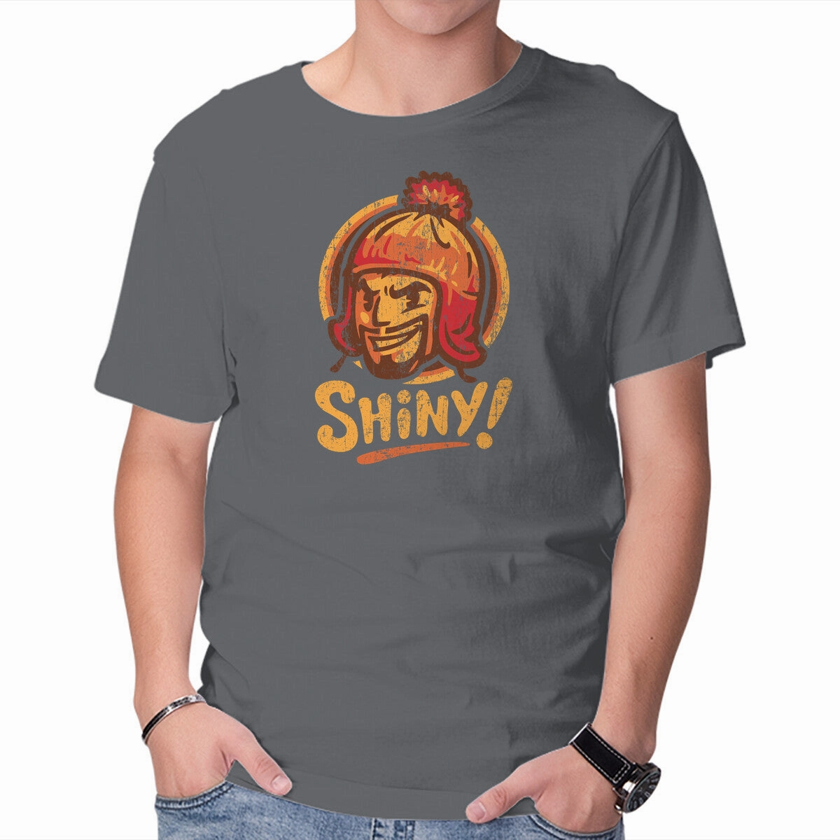 Shiny Hat V neck Outdoor Trend Look
