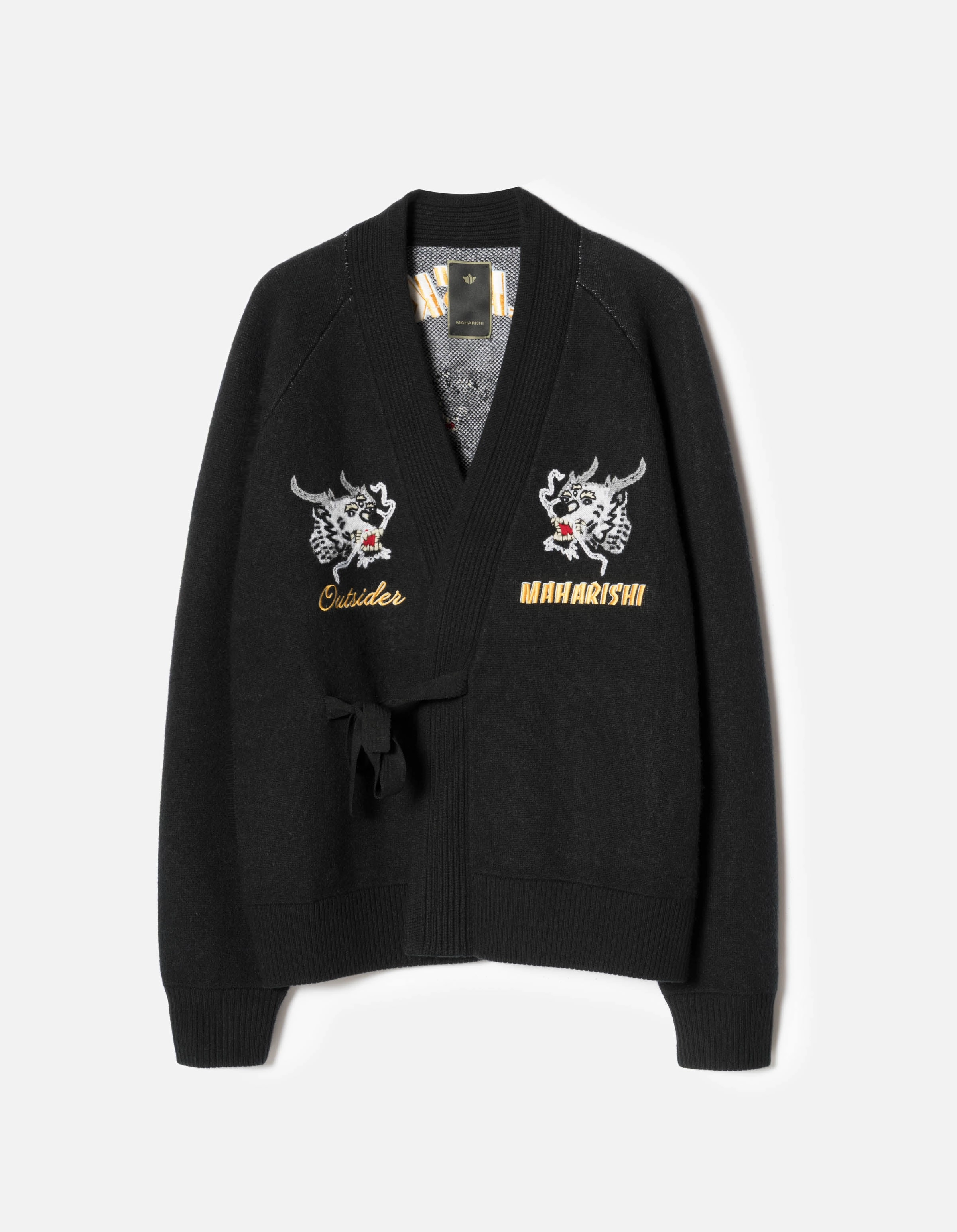 Casual Fit Silhouette 2203 Maharishi Knitted Tour Kimono Black