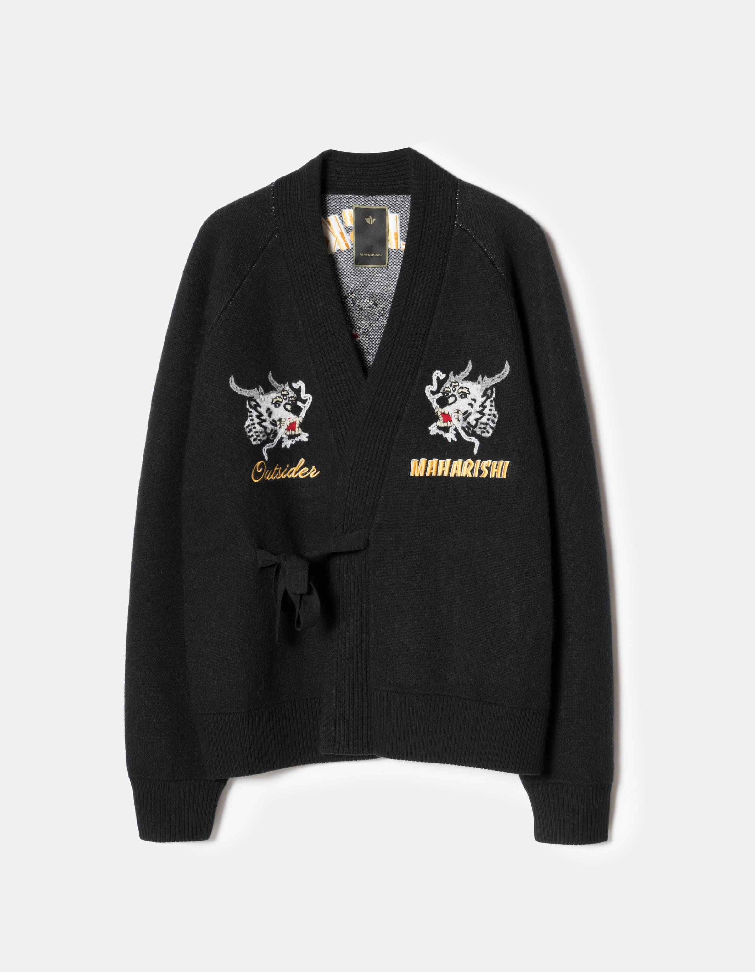 2203 Maharishi Knitted Tour Kimono Black anti wrinkling Competitive Advantage