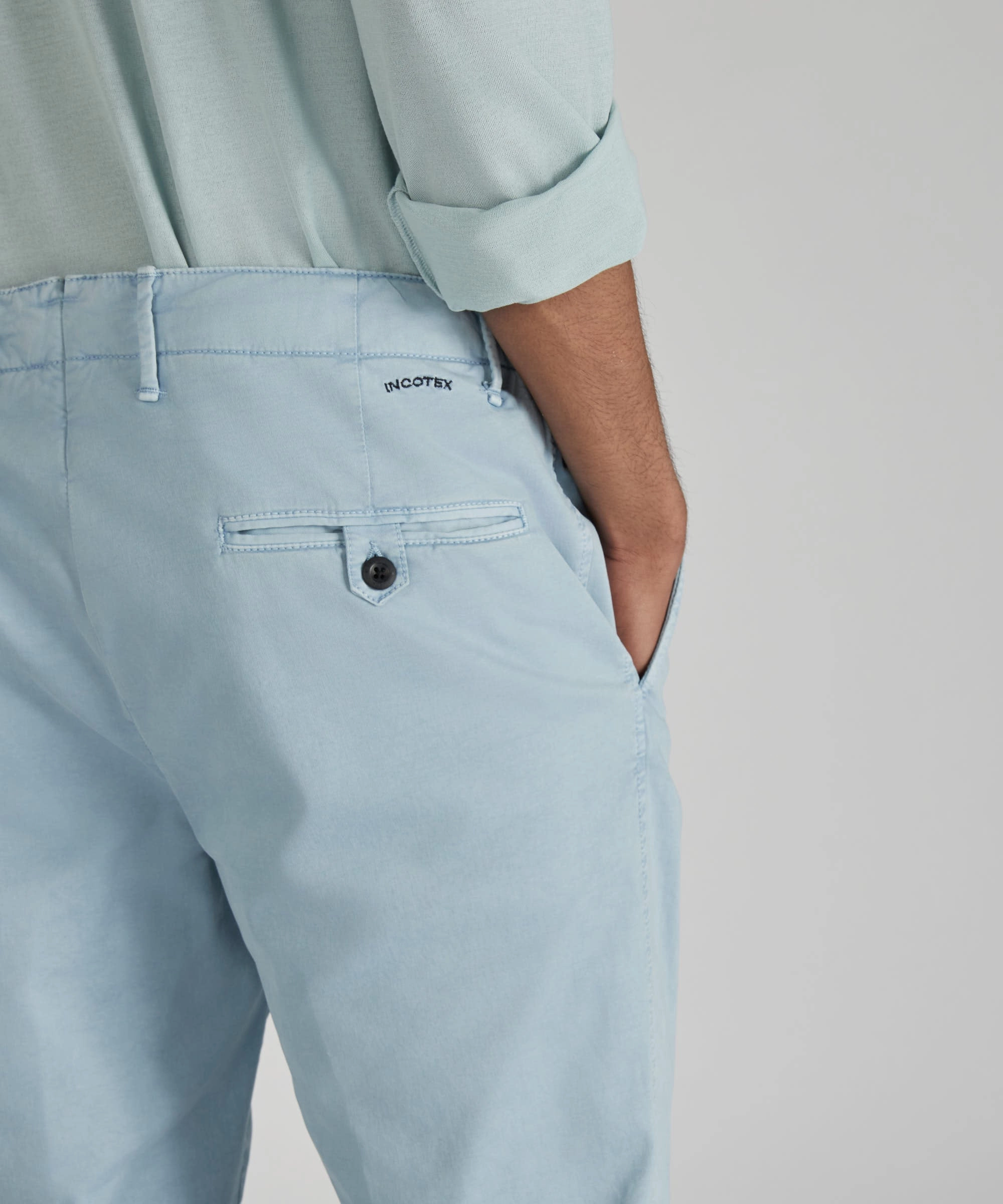 Easy Flex Design Slim-fit certified stretch gabardine trousers