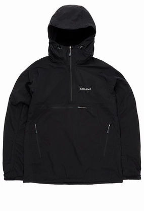 WaterRepellent Finish Tear Resistant Weave Montbell O.D. Anorak - Black