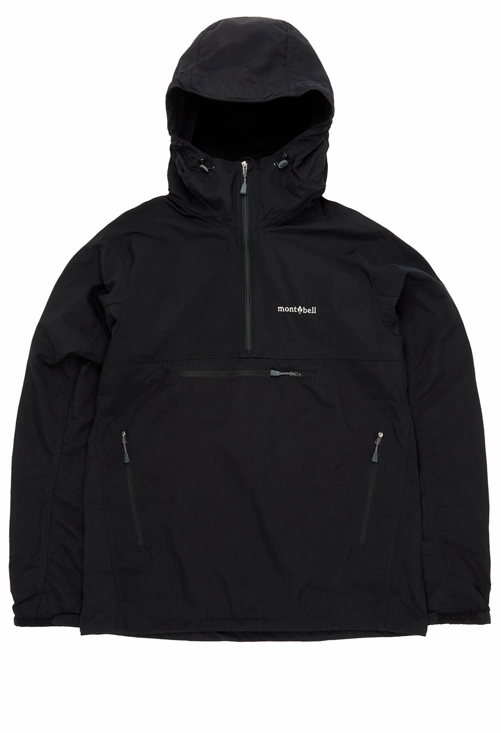 WaterRepellent Finish Tear Resistant Weave Montbell O.D. Anorak - Black