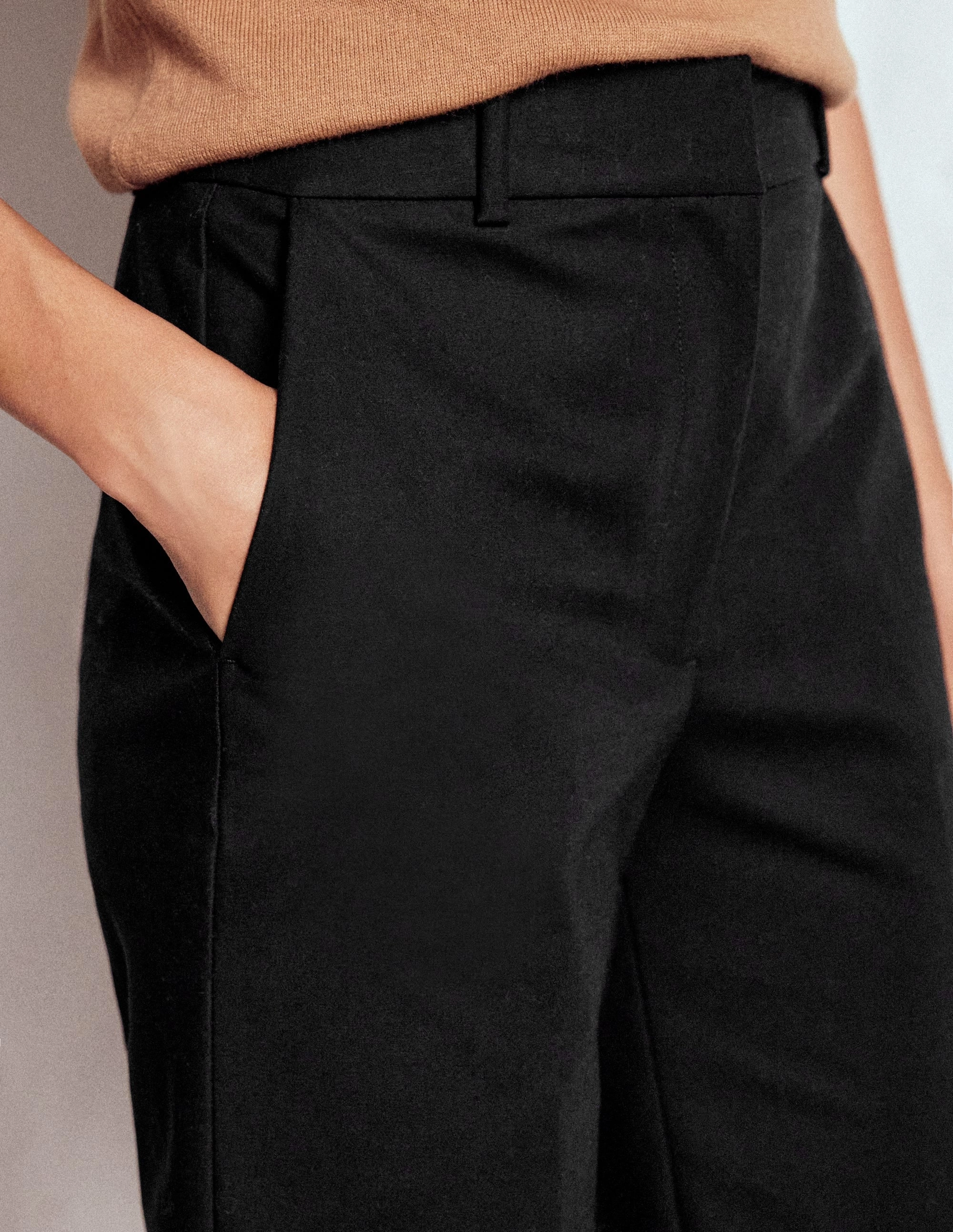 Fashionable Appeal Full Length Canonbury Trousers-Black